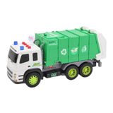 Caminhão De Reciclagem Lixo Com Fricção Luz E Som