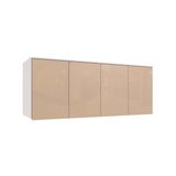 Armário Aéreo Modulado Ponte Queen Adapt N543 C/ 4 Portas Branco/macadamia - Kappesberg