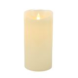 Vela De Led Cintilante Decorativa Redonda 20x10cm Parafina