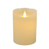 Vela De Led Cintilante Decorativa Redonda 12,5x9cm Parafina