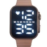 Relógio Feminino Rosa Claro De Pulso Digital Led Exclusivo