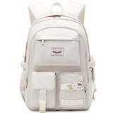 Mochila Escolar Makukke Para Meninas Adolescentes, Laptop De 15,6", Branca