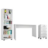 Conjunto De Escritório Home Office 3 Com Peças Gávea Branco - Móveis Leão
