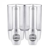Dispenser Duplo Sabonete Liquido Alcool Gel Shampoo Condicionador Hotel Banheiro Shopping