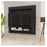 Painel Para Tv Ambiente Riviera Ripado 2.1 Preto - Luapa