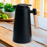 Garrafa Térmica Preta Com Led Para Café E Chás 1l Quente