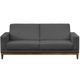 Sofá Kayrós 200cm 3 Lugares D05 Suede Cinza  - Mpozenato