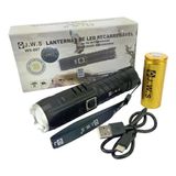 Lanterna Tática Alto Brilho Digital Usb-c Led Recarregável