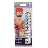 Tinta Acrilica 12 Cores Bisnaguinha 12 Ml