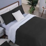 Cobertor Solteiro Canada Mantinha/sherpa 2 Peças - Preto