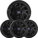 4x Calota Fiat Palio Uno Siena Aro 14 Preto 231cb