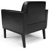 Sofá Namoradeira E 1 Poltrona Base Madeira Preto Maressa Suede Azul Marinho - Ibiza