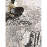 Tapete Para Sala Dixon 01 Preto Bege Cinza 1,00x1,40m