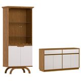 Cristaleira Vicenza Com Aparador Buffet Ana Ype Off White - New Ceval