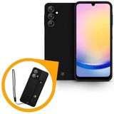 Kit Capa Silicon Veloz Para Samsung Galaxy A25 5g + Ring Socket + Cordão - Preto - Gshield