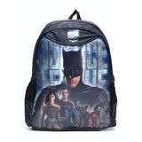Mochila Costas Infantil Batman Liga Da Justiça Preta.