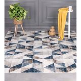 Tapete Para Sala Condor 04 Azul Cinza 1,40x2,00m - Edantex