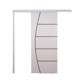 Porta De Correr Branco Prime Frisada F01 210x70