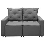 Sofá Retrátil 2 Lugares Bariloche 1.60cm Star Confort Grafite