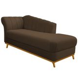 Diva Recamier Vanessa 160cm Lado Direito Suede Cor Marrom