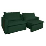 Sofá Retrátil Reclinável 3 Lugares 230 Cm México Veludo K01 - D&#39;rossi Cor Verde