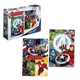 Quebra-cabeça 2 Cenas Avengers 200 Peças Xalingo