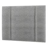 Cabeceira Estofada Cama Box Solteiro Com Led Moderna 90 Cm Cor:linho Cinza