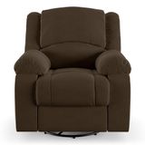 Poltrona Do Papai Reclinável Sala De Cinema Barcelona Glider Giratória Massagem Usb Veludo Marrom