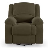 Poltrona Do Papai Reclinável Sala De Cinema Barcelona Glider Manual Giratória Usb Veludo Capuccino