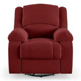 Poltrona Do Papai Reclinável Sala De Cinema Barcelona Glider Manual Giratória Usb Veludo Vermelho
