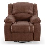 Poltrona Do Papai Reclinável Sala De Cinema Barcelona Glider Manual Giratória Massagem Usb Marrom