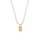 Cordão 50cm Masculino Feminino Pingente Letra R Banhado Ouro