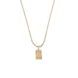 Cordão 50cm Masculino Feminino Pingente Letra Q Banhado Ouro
