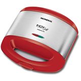 Grill E Sanduicheira Mondial Inox Red S-19 Sanduicheira-220v-vermelho/inox