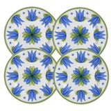Jogo Pratos De Sobremesa Cerâmica 21cm 4 Pcs Naples Alleanza