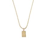 Cordão 50cm Masculino Feminino Pingente Letra H Banhado Ouro