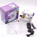 Máquina De Costura Portátil Elétrica Mini Pedal Reta Bivolt
