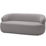 Sofá 3 Lugares Orgânico Sala De Estar Living 170cm Carmen F04 Veludo Cinza - Lyam Decor