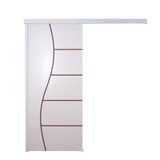 Porta De Correr Branco Prime Frisada F07 210x100