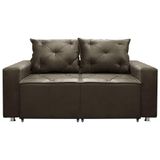 Sofá Retrátil E Reclinável 2 Lugares Bariloche 1.50cm Suede Marrom