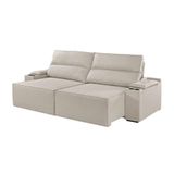 Sofá 2 Lugares Retrátil E Reclinável M-180 Martins Veludo Creme