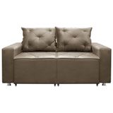 Sofá Retrátil E Reclinável 2 Lugares Bariloche 1.50cm Suede Bege