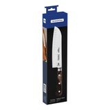 Faca Santoku Tramontina Century Wood Com Lâmina Em Aço Inox E Cabo De Madeira Tratada