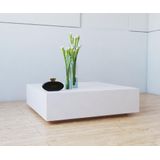Mesa Centro Quadrada 80x80cm 100% Mdf Preta / Branca Sala