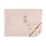 Manta Para Bebê Em Malha Matelasse Aurora Rosa - Hug