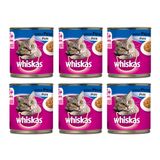 Kit 6 Ração Gato Whiskas Peixe Lata 290g Cada