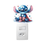 Adesivo Para Interruptor Stitch Capitão America