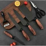 Super Jogo Facas Gourmet Chef Profissional 6 Pçs Cozinha