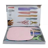 Super Kit 7 Peças Jogo Facas Profissional Cozinha Faqueiro