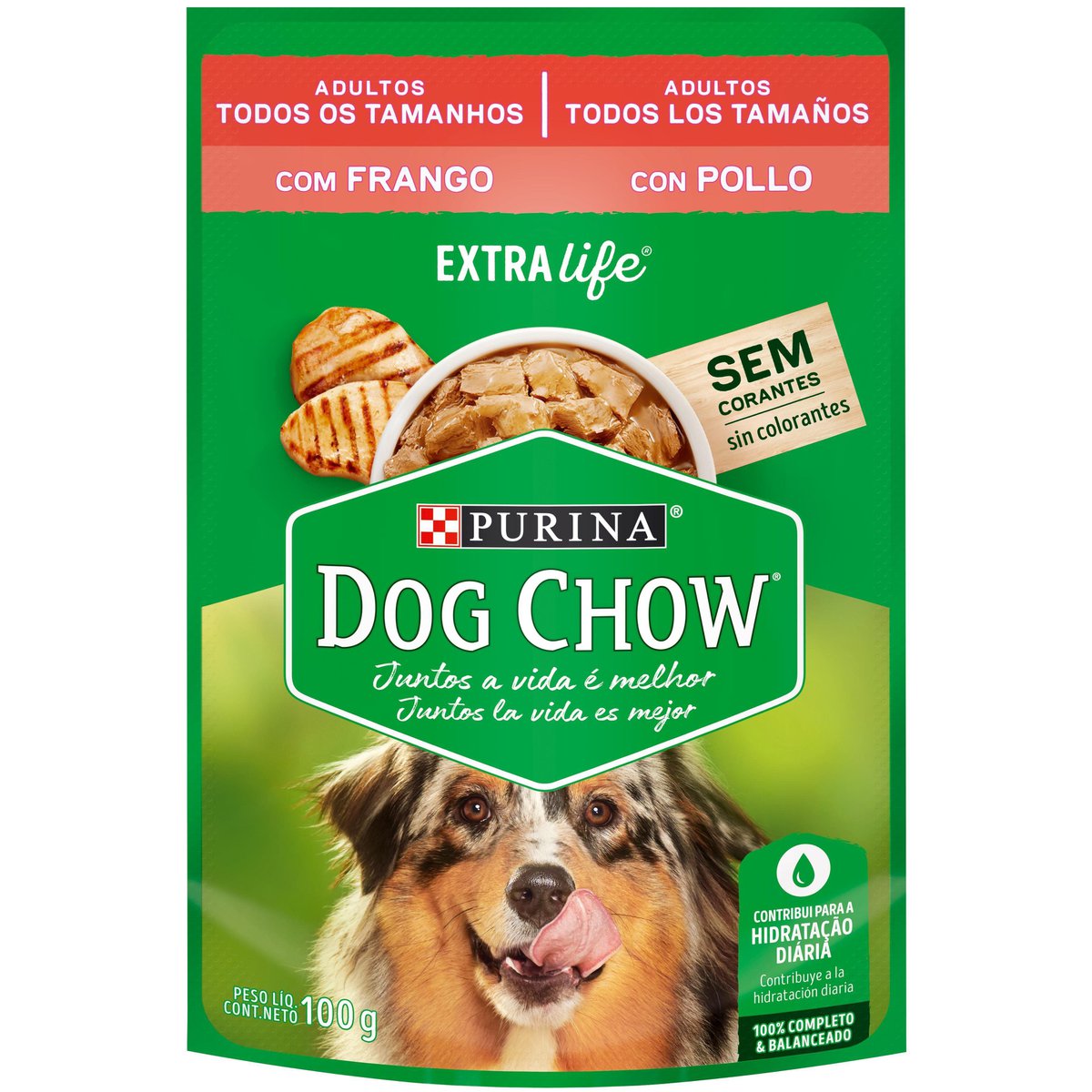 Ração Úmida para Cachorro Adulto Purina Dog Chow Frango com Molho Sachê 100g